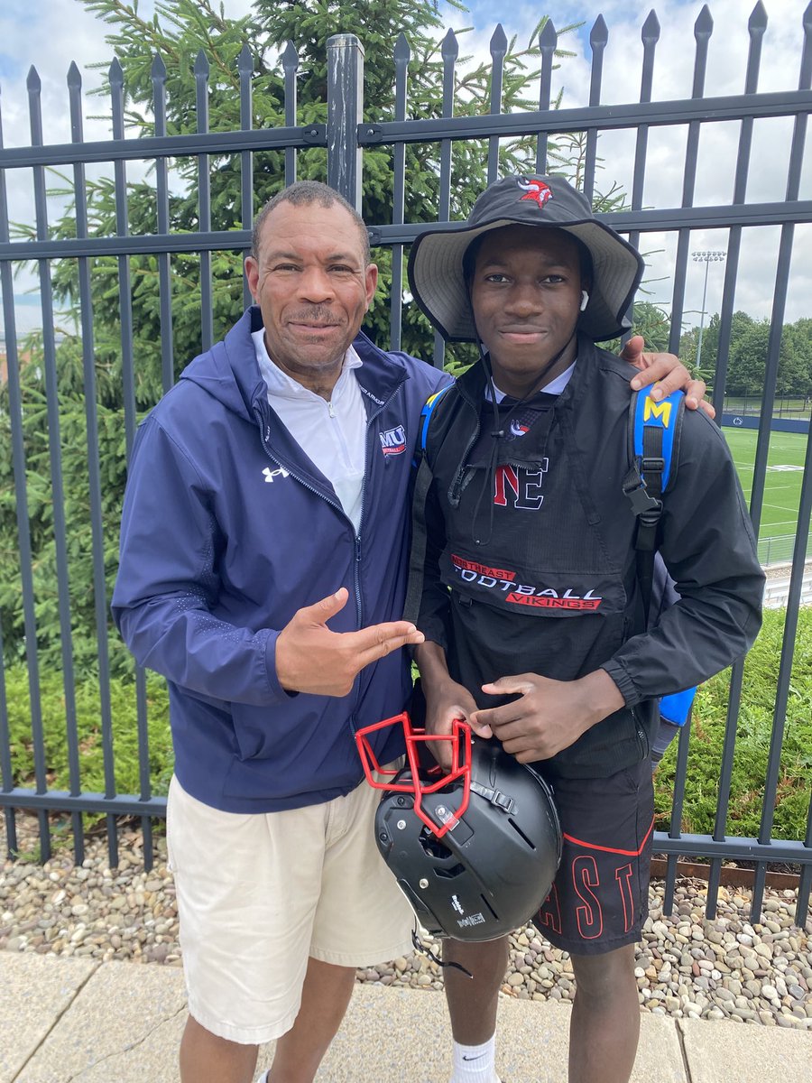 Great camp <a href="/PennStateFball/">Penn State Football</a> had a great conversation with <a href="/CoachrodHolder/">Rod Holder</a>
<a href="/CoachRambo1/">Coach “Rambo” Pearson</a> <a href="/Coach_Linc/">Nicholas Lincoln</a>