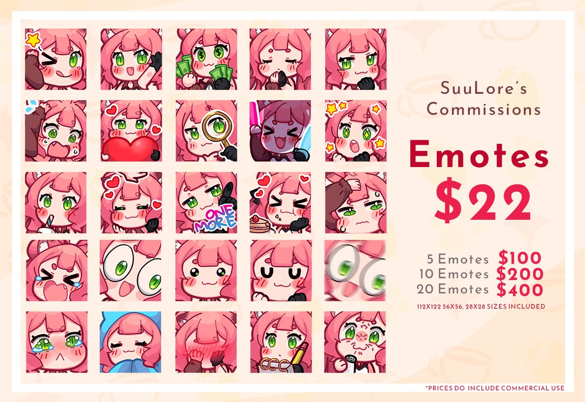 suulore_vt's tweet image. » RTs very appreciated🙇‍♀️«

I finished half of my June commissions ahead of time so this batch will be done June-July!
I&apos;m opening 8 slots again! FCFS~

To commission, just request it in vgen!

‼️ EMOTES SALE
For every 5 emotes, you get one free~

Thank you so much 🙇‍♀️🩷