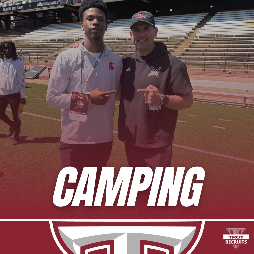 TroyReport (@troy_report) on Twitter photo SUMMER CAMP: C/O 2027 <a href="/TroyTrojansFB/">Troy Trojans Football 8x⚔️</a> will host 6’3 190lbs QB Jamison Roberts <a href="/JamisonERoberts/">Jamison Roberts 2027 QB 🏈</a>
from Saraland High School on June 13th.
Roberts has 491 Passing Yards & 9 TDs & Completion. PCT: 77% QBR: 143
Roberts recently received his first D1 offer from Troy University in SUMMER CAMP: C/O 2027 <a href="/TroyTrojansFB/">Troy Trojans Football 8x⚔️</a> will host 6’3 190lbs QB Jamison Roberts <a href="/JamisonERoberts/">Jamison Roberts 2027 QB 🏈</a>
from Saraland High School on June 13th.
Roberts has 491 Passing Yards & 9 TDs & Completion. PCT: 77% QBR: 143
Roberts recently received his first D1 offer from Troy University in