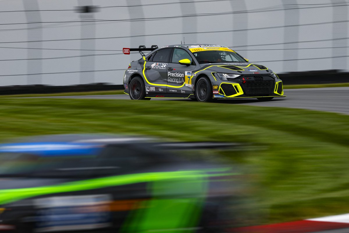 PrecisionRacLA's tweet photo. Mid-Ohio Update | Practice 1
Precision Racing LA is settling into the rhythm at Mid-Ohio!
All drivers got solid laps in during Practice 1, dialing in pace and setup.
Next up: Practice 2 - 10:55 AM EDT & Qualifying 4:10 PM EDT tomorrow — we’re ready.
#PrecisionRacingLA #MidOhio #IMSA #MichelinPilotChallenge #RaceWeek #TrackReady #EnduranceRacing #TeamWork #RacePrep