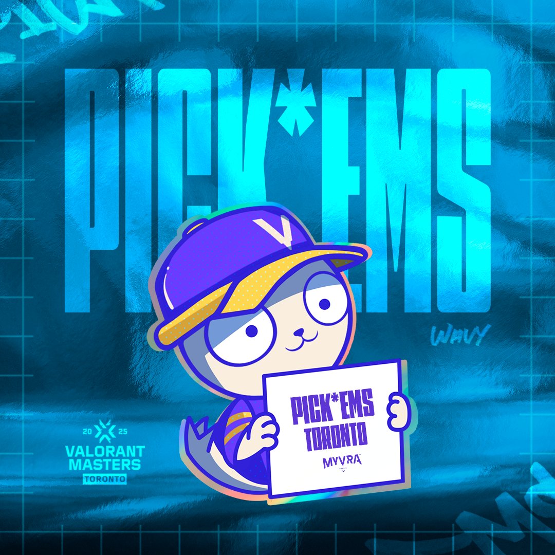 ¡Mañana arranca el #VALORANTMasters en Toronto! 
Haz tus pick'ems en nuestro link y compártenos tus predicciones. 😎
Las 2 personas con más puntos se llevan premio.
¡Tienen pocas horas para participar! Suerte, foquitas 🦭
valorantesports.com/es-MX/pickems/…