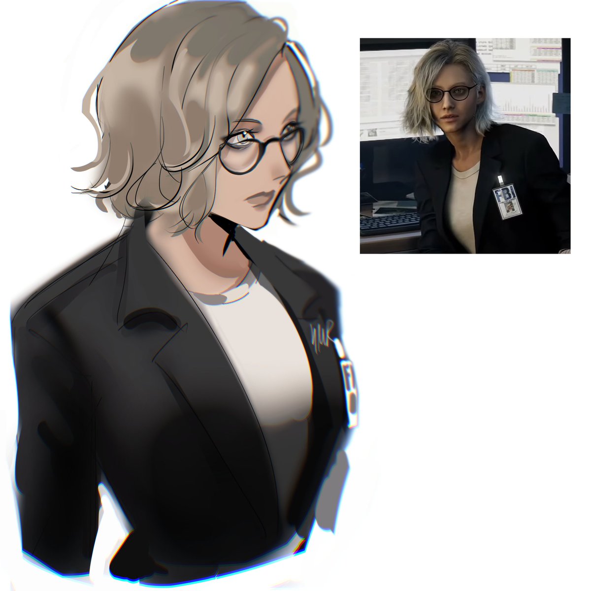 she looks like she needs some coffee and my number #residentevil9