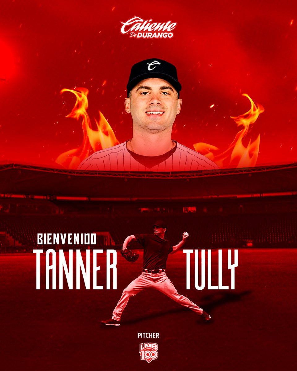 calienteddgo's tweet image. ¡𝗥𝗲𝗳𝘂𝗲𝗿𝘇𝗼 𝗲𝗻 𝗹𝗮 𝗹𝗼𝗺𝗮!🔥

El zurdo Tanner Tully se une a Caliente de Durango. Con experiencia en MLB, KBO y la Atlantic League, llega con más de 1300 innings lanzados y un sólido control en la lomita.

Bienvenido, Tanner.⚾

#𝐃𝐮𝐫𝐚𝐧𝐠𝐨𝐄𝐬𝐭𝐚́𝐐𝐮𝐞𝐀𝐫𝐝𝐞🔥