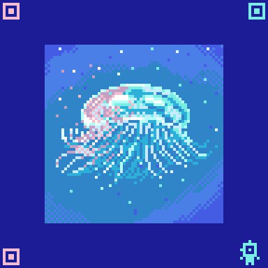 netroco's tweet image. クラゲ🪼
#pixelart  #ドット絵