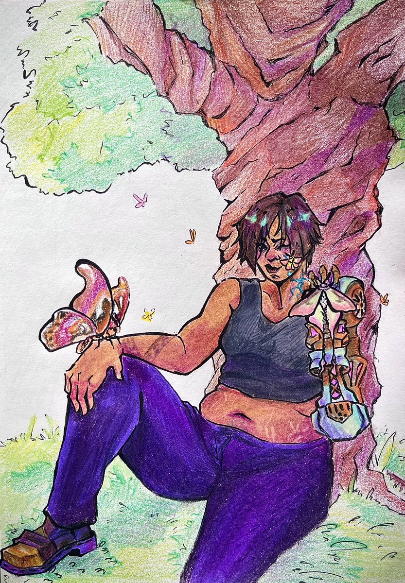 little_raindr0p's tweet image. Imagine her being able to gain some weight because she doesn’t have to fight all the time anymore. I saw some moths and well, I imagined her like that 💕 It’s been a while since I’ve done traditional art, it was relaxing ✨
#sevika #arcane #fluff
