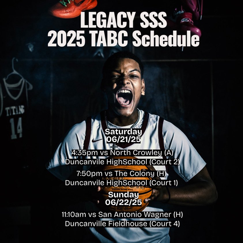 Brodrick Wyatt (@6rodrickk) on Twitter photo This is our schedule for TABC if you want to come check us out. <a href="/MbbTitans/">LegacyTitansMBB🏀</a> <a href="/Pellface1/">Houston Blaze</a> <a href="/Chipcart5/">Coach Cartwright</a> <a href="/vtchaps/">Vantroi Chapman</a> This is our schedule for TABC if you want to come check us out. <a href="/MbbTitans/">LegacyTitansMBB🏀</a> <a href="/Pellface1/">Houston Blaze</a> <a href="/Chipcart5/">Coach Cartwright</a> <a href="/vtchaps/">Vantroi Chapman</a>