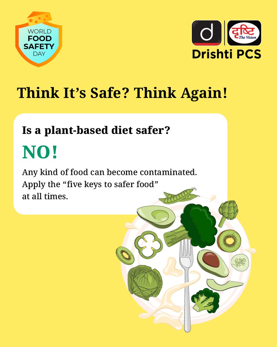 DrishtiPCS's tweet photo. Not everything ‘healthy’ is actually safe!
Celebrate Food Safety Day by doing it right - clean, cook, store, repeat!
#ThinkBeforeYouEat https://t.co/8DrWTeFwXr