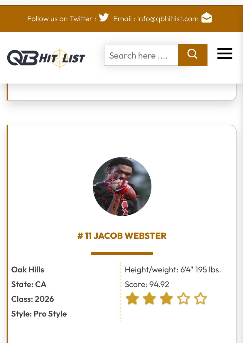 <a href="/QBHitList/">QBHitList.com</a> <a href="/CoachDanny10/">Danny Hernandez</a> <a href="/NickMonica63/">Coach Nick Monica 63</a> <a href="/DannyLockhartS1/">Coach Danny Lockhart Football/Boxing/MMA</a> <a href="/coachmetty/">Coach Metzger</a>