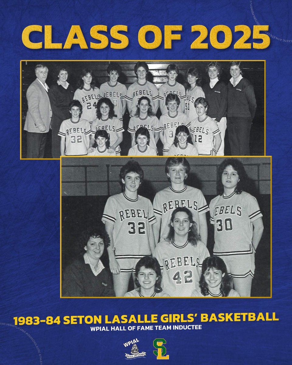 WPIAL (@wpial7) on Twitter photo 𝐖𝐏𝐈𝐀𝐋 𝐇𝐚𝐥𝐥 𝐨𝐟 𝐅𝐚𝐦𝐞 𝐂𝐥𝐚𝐬𝐬 𝐨𝐟 𝟐𝟎𝟐𝟓
📛: 1983-84 <a href="/SLS_Athletics/">Seton LaSalle Athletics</a> Girls' Basketball
🏆: Team
📖: wpial.org/hof.aspx?hof=2…
#WPIAL | 🥇🏆 𝐖𝐏𝐈𝐀𝐋 𝐇𝐚𝐥𝐥 𝐨𝐟 𝐅𝐚𝐦𝐞 𝐂𝐥𝐚𝐬𝐬 𝐨𝐟 𝟐𝟎𝟐𝟓
📛: 1983-84 <a href="/SLS_Athletics/">Seton LaSalle Athletics</a> Girls' Basketball
🏆: Team
📖: wpial.org/hof.aspx?hof=2…
#WPIAL | 🥇🏆