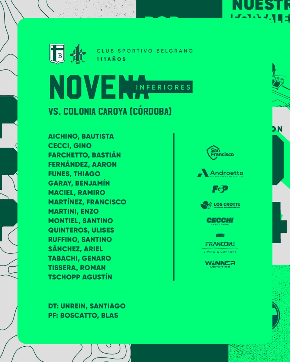 INFERIORES AFA • Estos son los citados para este sábado visitar por la 8va Fecha a Colón (Colonia Caroya) en Colonia Caroya con 7ma, 8va y 9na División. 

#ElAlmaPorLosColores