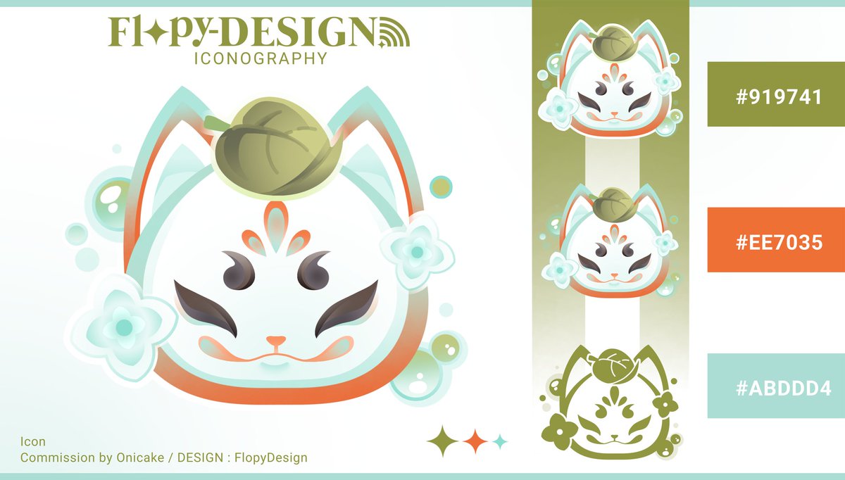FlopyDesign's tweet image. Icon Design ✦ for @onicakeco
Thanks for choosing me! 🍃🦊

#VTuberAssets #iconography #icon #vtuberlogo #VGenComm