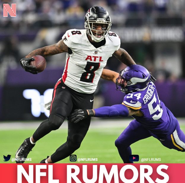 nflrums's tweet photo. NFL RUMORS: #Falcons Kyle Pitts has been linked to the #Steelers #Jaguars and #Chargers