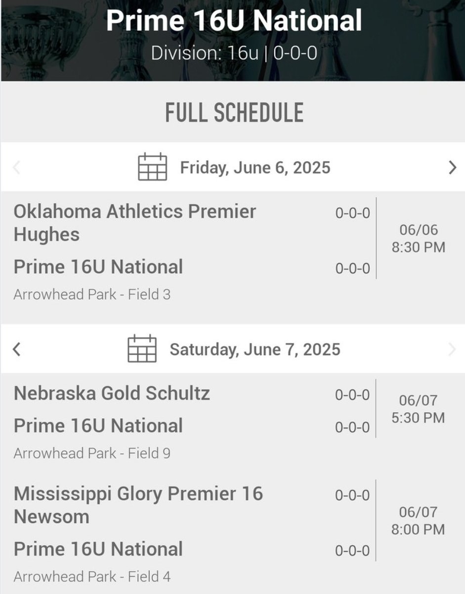 Newest updated Pool Schedule