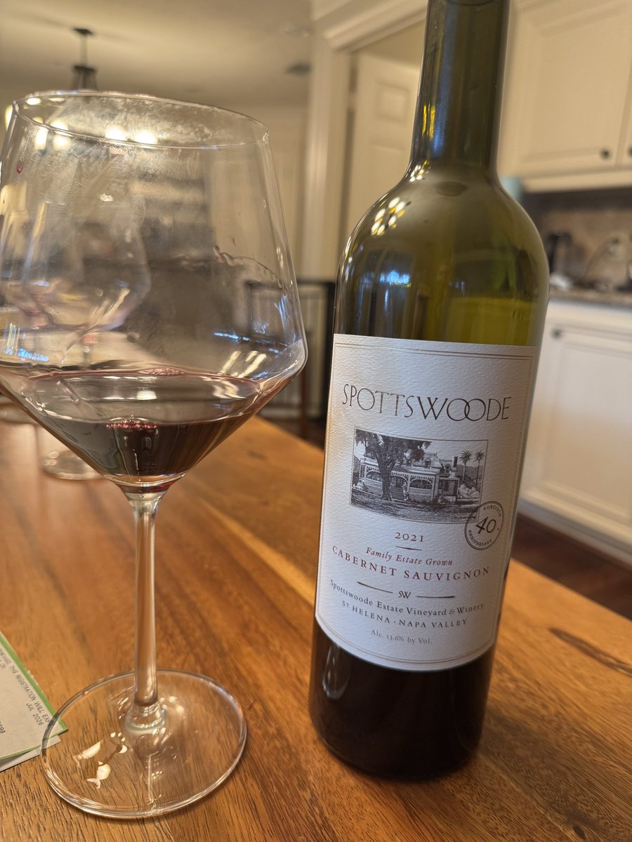 SPOTTSWOODE cab perfect for Friday night warm up after a long week!