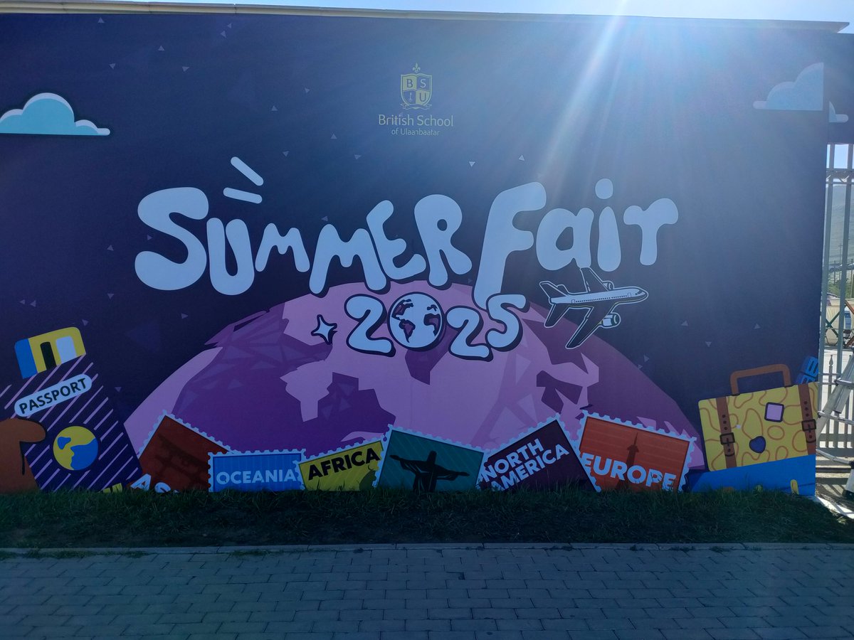 Getting ready for today's <a href="/_bsuofficial/">The British School of Ulaanbaatar</a> 2025 Summer Fair ... come along and check it out ! ☀️

#Mongolia #BSU #summer