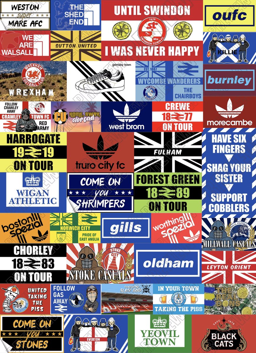 Can you spot your team? 👀

#UpTheStickers #MarkYourTerritory

#CFC #STFC #OUFC #Wrexham #CamUTD #PUFC #WWFC #WAFC #SCFC #LOFC #Gills #PUSB #SAFC #WBAFC #AFCW #NCFC #BRFC #BurnleyFC #EFC