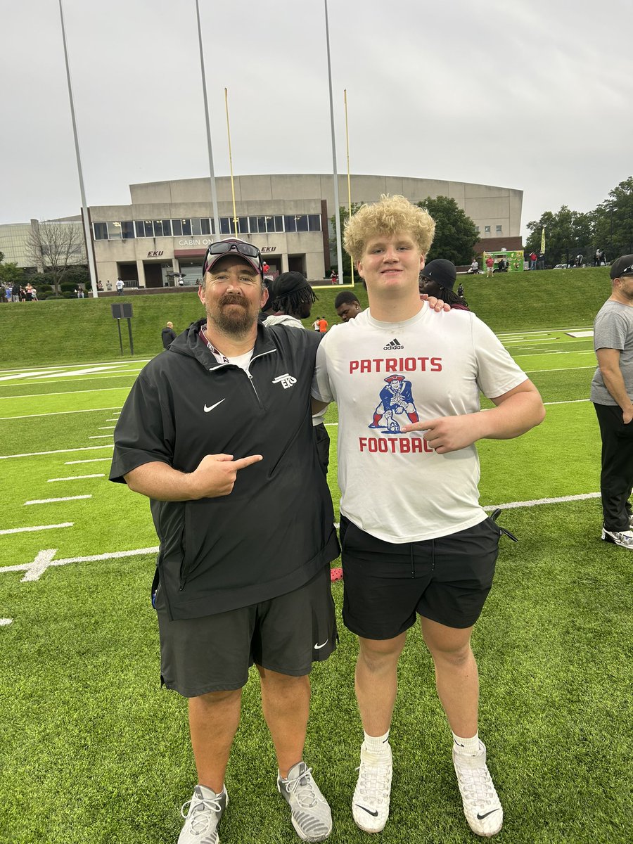 PrestonAshmore's tweet image. Had a great time today @EKUFootball Enjoyed competing and improving my game. Thanks to @CoachRav 

@CoachDerekDay  @wcsPHScr @Coachwolff54 @BielBryce  
@pagefootball @CSmithScout @CoachTBarr