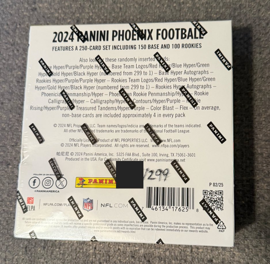 The Hobby 24/7 (@thehobby247) on Twitter photo We numbered /299 this 2024 #NFL Phoenix MegaBox & we’re shipping it for FREE to the 1st follower who guesses what number it is!
Only one guess per page & must be following <a href="/TheHobby247/">The Hobby 24/7</a> to win 🤝 #TheHobby We numbered /299 this 2024 #NFL Phoenix MegaBox & we’re shipping it for FREE to the 1st follower who guesses what number it is!
Only one guess per page & must be following <a href="/TheHobby247/">The Hobby 24/7</a> to win 🤝 #TheHobby