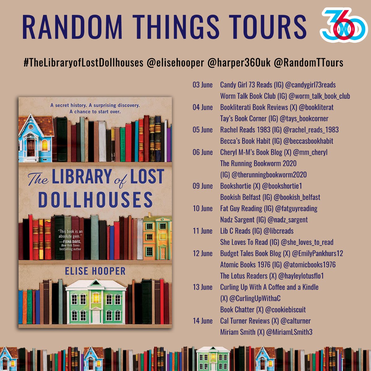 mm_cheryl's tweet image. #Blogtour The Library of Lost Dollhouses by Elise Hooper
cherylmmbookblog.blogspot.com/2025/06/blogto… #TheLibraryofLostDollhouses @RandomTTours @Harper360UK #dollhouse #miniatures