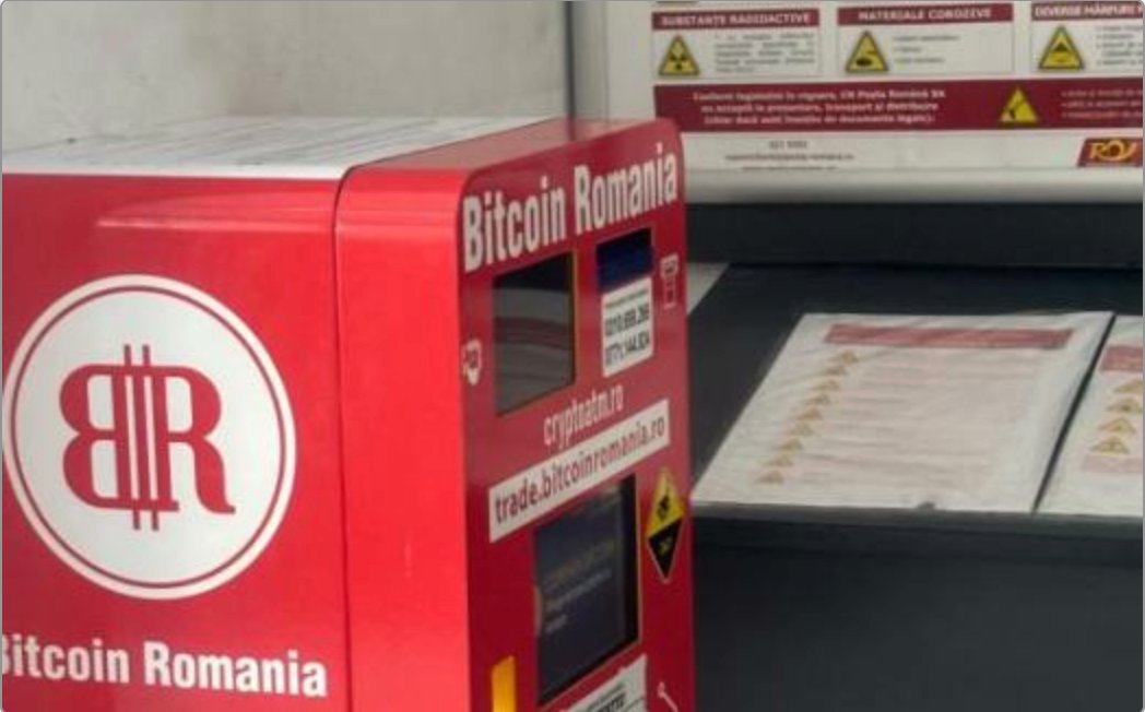 Pleidian11's tweet photo. A instalação de caixas eletrônicos Bitcoin dentro dos correios faz parte de um esforço mais amplo para modernizar o serviço postal da Romênia com tecnologia digital.

Autor: Vince Quill https://t.co/MBn2zWW8HA