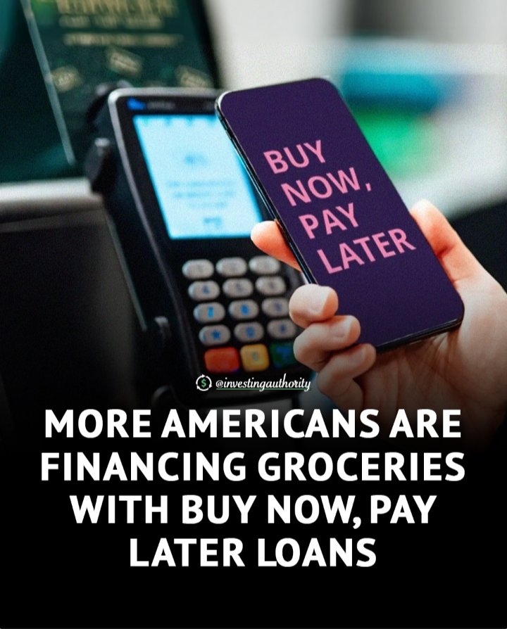 🙄▪️ AMERICANS ▪️using Buy Now Pay Later 〰️ to purchase food on credit.

And you all think 🟧 BITCOIN ▪️price isn't going to the moon 🚀