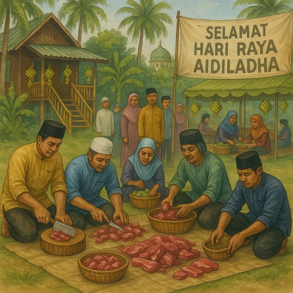 Selamat Hari Raya Aidil Adha.

Semoga Ibadah Qurban ini membawa keberkatan Jangan cemari ibadah qurban dengan mencuri, menyembunyikan bahagian, tidak berlaku adil, menipu, mengambil hak orang lain dan sebagainya.