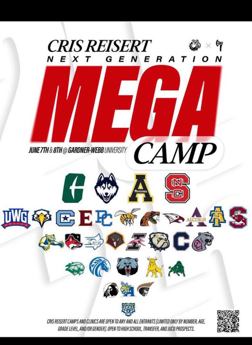 I will be attending <a href="/GWUFootball/">Gardner-Webb Football</a> Mega camp Tomorrow June 7th! Ready to work!