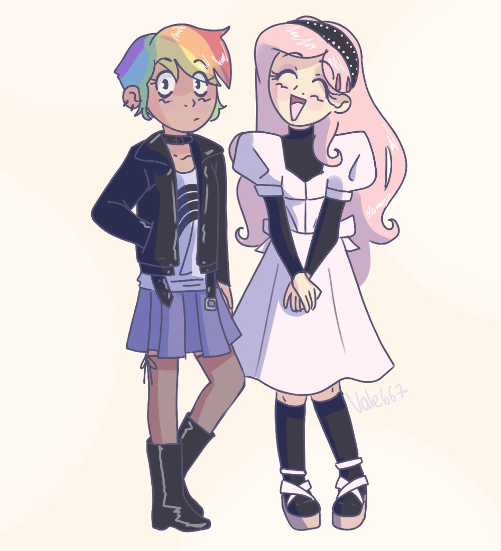 Rainbow y Fluttershy como Nana y Hachi 😔💜
#Fluttershy
#RainbowDash 
#NANA
#mlpfim