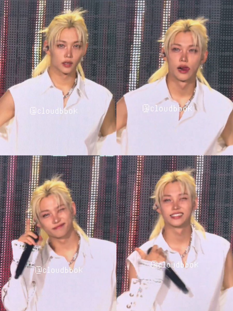 skzpopbase's tweet photo. Stray Kids’ Felix looks beautiful during today’s show✨

#dominATE_ARLINGTON https://t.co/ay0G83zvP6