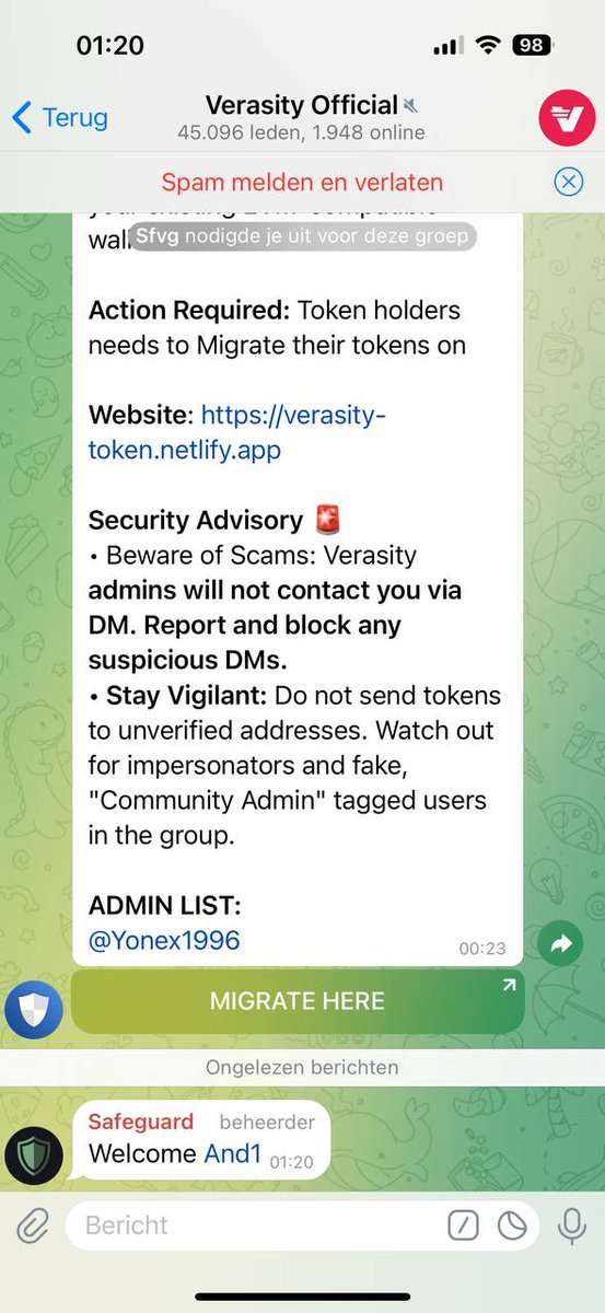 PSA: $VRA POV migration has not happened, you will not need to do anything when it does 

Sites like this are a scam 👇

Stay safe