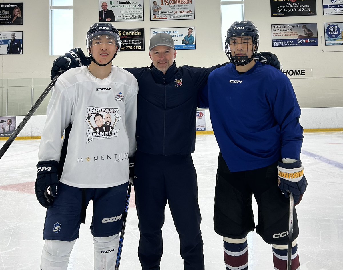 Had a great week working with #2025NHLDraft prospect Alex Huang of the Chicoutimi Sagueneens and Jason Zhou of the Pickering Panthers, appreciate the effort put in every day and enjoyed watching the progress made from Monday to Friday! 💪👍