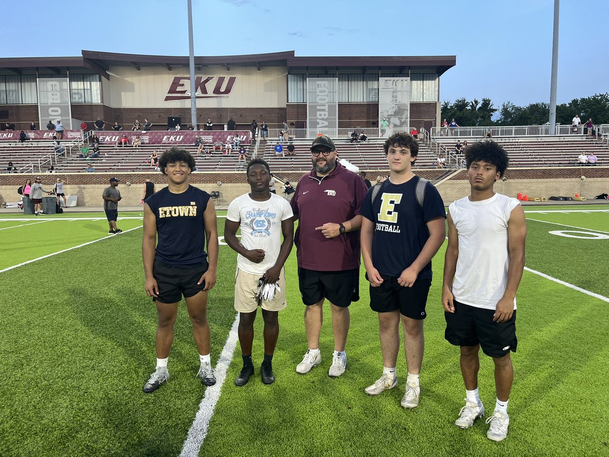 Some 2028 guys getting out and competing at camps!  <a href="/EKUFootball/">EKU Football</a> #ForThEtown
