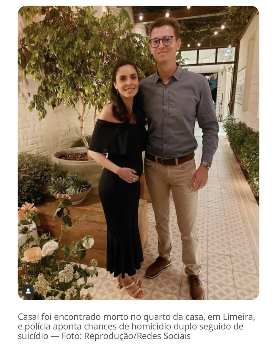 ⛔️Tragédia anunciada.
Um procurador municipal de Limeira (SP), conhecido por defender pautas conservadoras e o armamento da população, cometeu um crime brutal: matou a esposa e o filho de apenas dois meses antes de tirar a própria vida. A arma utilizada era legal, obtida graças à