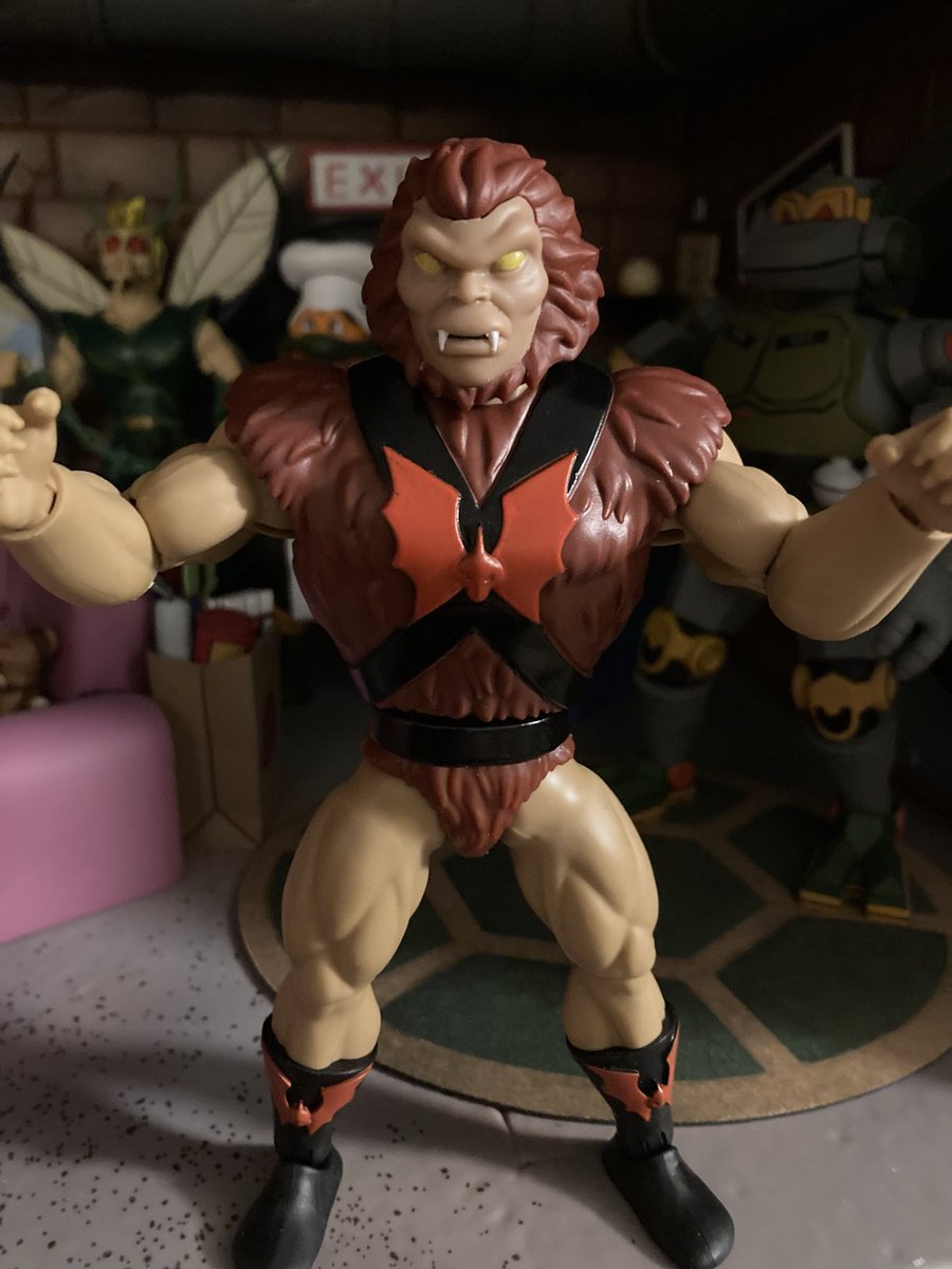 Tmnt4M's tweet image. Pretty happy to have Orko in this scale! These cartoon origin figures are SO fun(& affordable)to collect. Basically what I wanted as a kid! Orko is my fav in the wave, Fang Man is a rare miss, imo😕The neck & head shape isn’t right. Boohoo
#motu #actionfgures @Mattel
