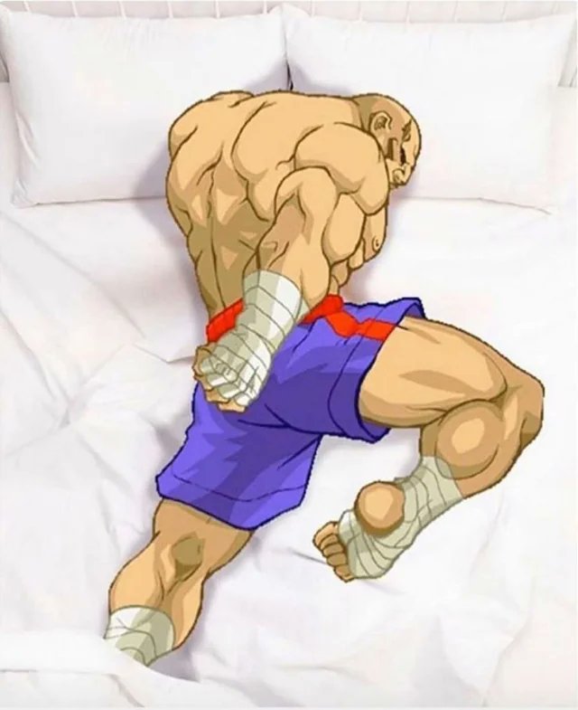 Anybody else sleep like Sagat? #StreetFighter #SummerGameFest