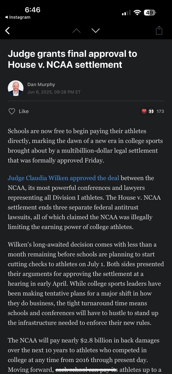 Huge news on the collegiate sports front! 🫵👌
