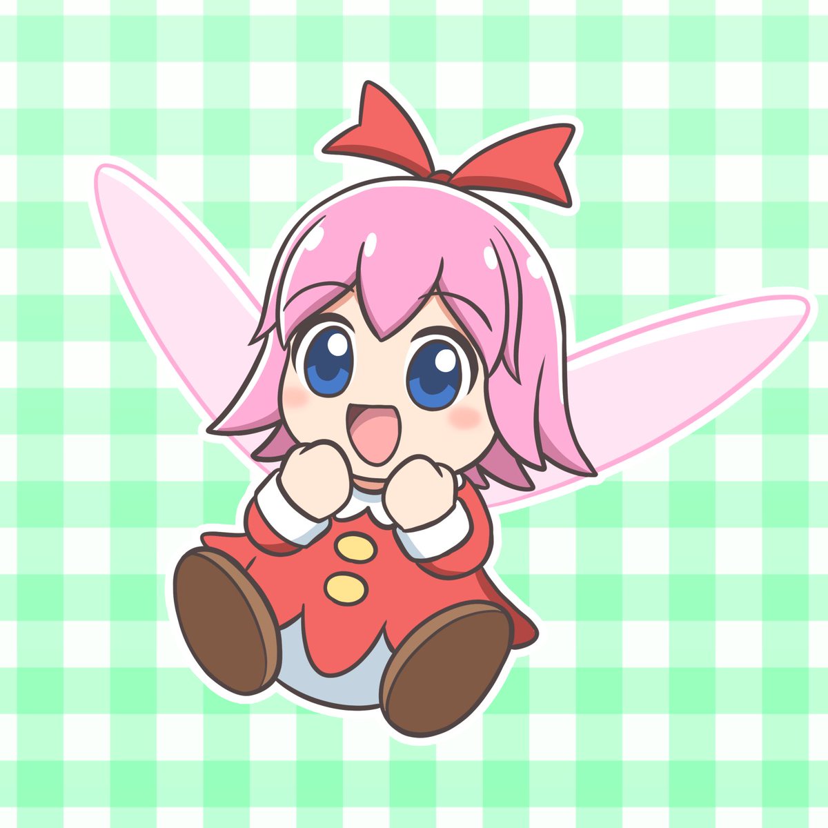 星のカービィ64』より、リボンちゃん描いてみました。 #星のカービィ