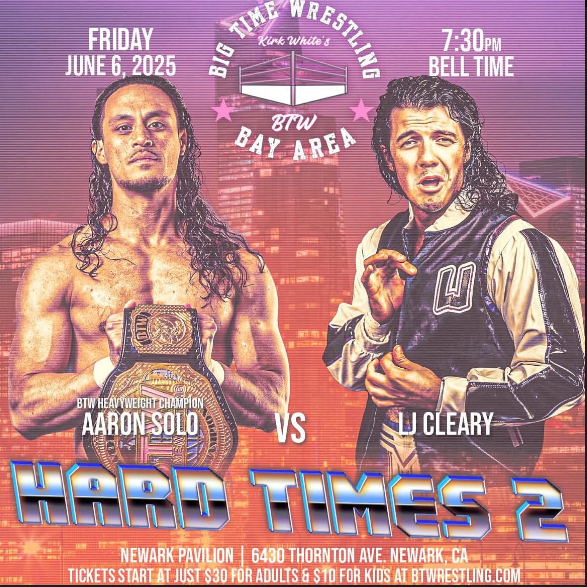 Tonight! 

📍Newark California! 

I become Big Time Wrestling Champion and live that Big Time Beautiful Life! 

それは美しい人生です