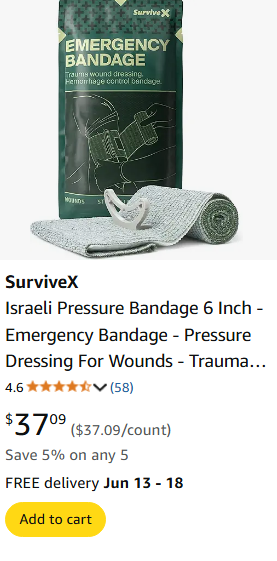 CrispBtc's tweet image. me: I need a new first aid kit for my truck

amazon: