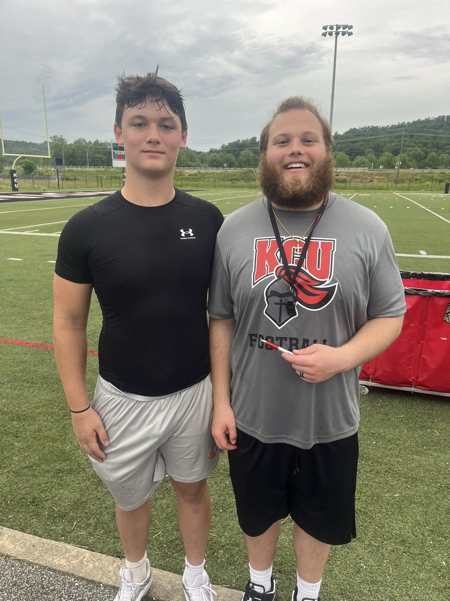 Zander (@zanhuff51) on Twitter photo AGTG! After a great camp at <a href="/GoKnightsFB/">KCU Football</a> I’m blessed to receive my first collegiate offer from <a href="/TroyerNolan/">Coach T</a>
<a href="/CHSDragonsFB/">Clinton Dragons Football</a> <a href="/CoachJakeDawson/">Jake Dawson</a> AGTG! After a great camp at <a href="/GoKnightsFB/">KCU Football</a> I’m blessed to receive my first collegiate offer from <a href="/TroyerNolan/">Coach T</a>
<a href="/CHSDragonsFB/">Clinton Dragons Football</a> <a href="/CoachJakeDawson/">Jake Dawson</a>