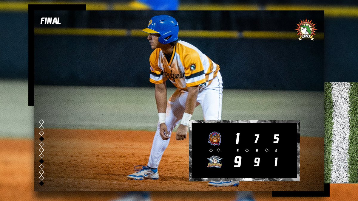 Florida League (@floridaleague) on Twitter photo FINAL from Leesburg:
The <a href="/FCSL_Lightning/">Leesburg Lightning</a> score four runs in the first and never look back in a run-rule victory over Winter Park!
W: <a href="/btipmore1/">Blake Tipmore</a> (<a href="/RollinsBaseball/">Rollins Baseball</a>)- 2.1 IP, 0 R, 6 K
<a href="/thurmond_eli/">Eli Thurmond</a> (<a href="/MocsBaseball/">FSC Baseball</a>)- 2/5, 1 R, 1 RBI, 1 SB FINAL from Leesburg:
The <a href="/FCSL_Lightning/">Leesburg Lightning</a> score four runs in the first and never look back in a run-rule victory over Winter Park!
W: <a href="/btipmore1/">Blake Tipmore</a> (<a href="/RollinsBaseball/">Rollins Baseball</a>)- 2.1 IP, 0 R, 6 K
<a href="/thurmond_eli/">Eli Thurmond</a> (<a href="/MocsBaseball/">FSC Baseball</a>)- 2/5, 1 R, 1 RBI, 1 SB