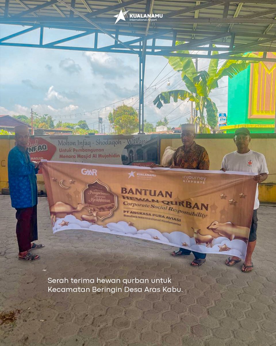 Sebagai salah satu program Corporate Social Responsibility, PT Angkasa Pura Aviasi membagikan sejumlah hewan qurban ke beberapa kecamatan yang berada di sekitaran Bandara Internasional Kualanamu.

#Kualanamu
