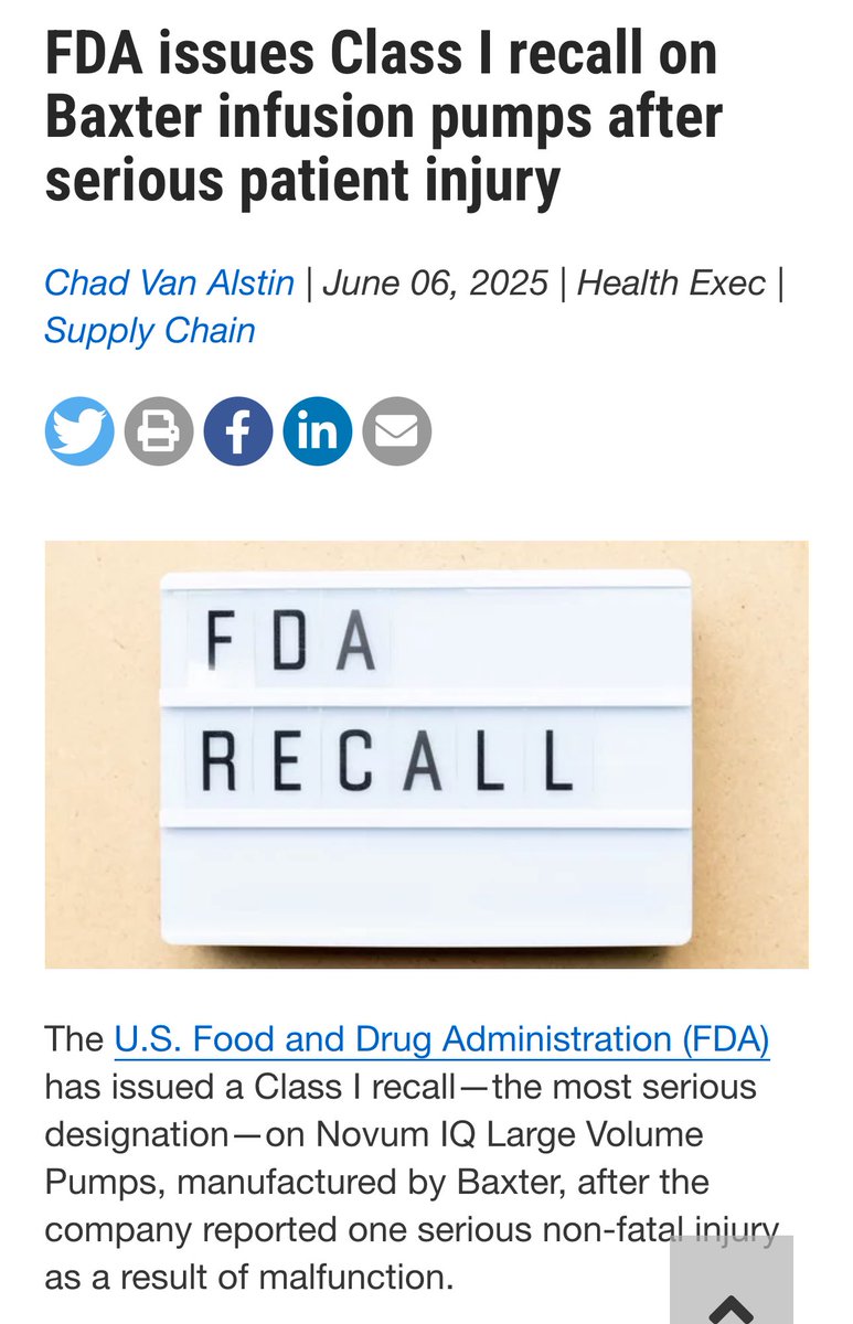 Five Times August (@fivetimesaugust) on Twitter photo Pretty wild the <a href="/FDArecalls/">U.S. FDA Recalls</a> will issue a class 1 recall for infusion pumps after one non-fatal injury but then COMPLETELY IGNORE THOUSANDS UPON THOUSANDS OF INJURIES FROM A COVID SHOT AND DECIDE TO KEEP IT ON THE MARKET. But whatevever I guess. <a href="/MartyMakary/">Marty Makary MD, MPH</a> <a href="/DrMakaryFDA/">Dr. Martin Makary</a> <a href="/US_FDA/">U.S. FDA</a> Pretty wild the <a href="/FDArecalls/">U.S. FDA Recalls</a> will issue a class 1 recall for infusion pumps after one non-fatal injury but then COMPLETELY IGNORE THOUSANDS UPON THOUSANDS OF INJURIES FROM A COVID SHOT AND DECIDE TO KEEP IT ON THE MARKET. But whatevever I guess. <a href="/MartyMakary/">Marty Makary MD, MPH</a> <a href="/DrMakaryFDA/">Dr. Martin Makary</a> <a href="/US_FDA/">U.S. FDA</a>