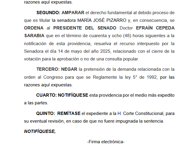 wilsonariasc's tweet photo. Buenas noches, @EfrainCepeda

Pláceme saludarlo para informarle que: UN JUEZ DE LA REPÚBLICA DETERMINA QUE EL HUNDIMIENTO DE LA CONSULTA SI FUE IRREGULAR

Al ser ilegal, no hubo decisión; se puede decretar la consulta. 

Canalla, marrullero. La verdad y el pueblo te ganó. https://t.co/7ThGFoFjmS