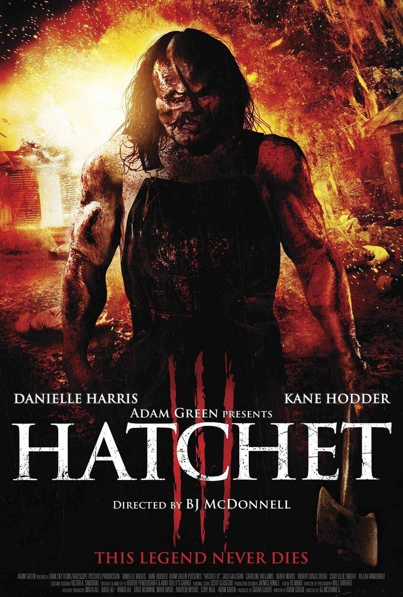 EugWSerra's tweet image. On June 14, 2013, Hatchet III was released. #HatchetIII #AdamGreen #KaneHodder #DanielleHarris
#CarolineWilliams #ZachGalligan
#DerekMears #RileahVanderbilt
#ParryShen #SidHaig #BJMcDonnell #RobertDiagoDoQui #SeanWhalen #JoelDavidMoore