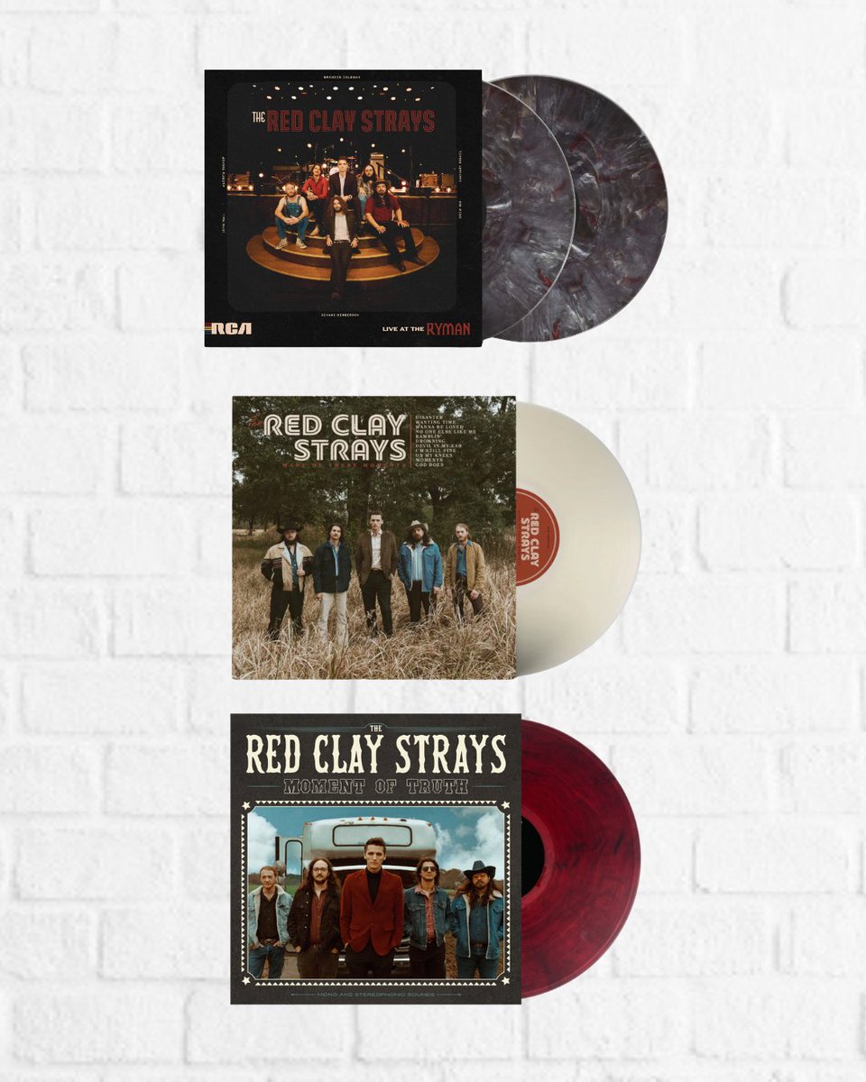 did y'all know the Red Clay Strays have a live album recorded at the Ryman Auditorium ??? Even better - we have an exclusive blended disc colorway 😍  available now for pre-order on its own, or get the entire Red Clay Strays bundle (at a discount all together 👀 )