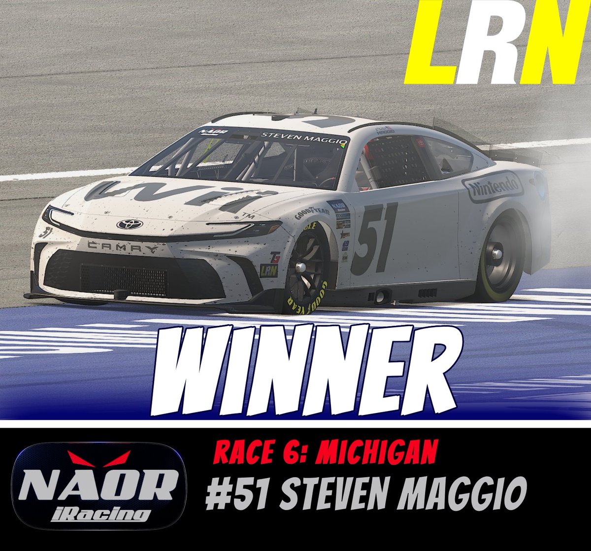 Steven Maggio dominates at Michigan, sweeping both Stage 1 and Stage 2 before taking the checkered flag for his second win of the season!