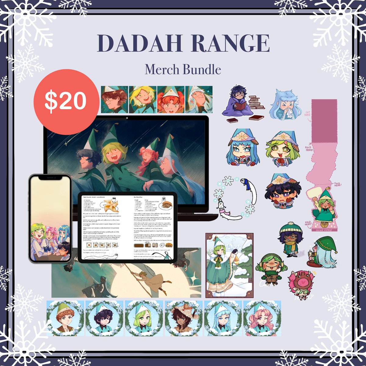 wha_winterzine's tweet image. ❄️WINTER IN ZOZAH BUNDLES❄️
Our zine bundles are now here!

Winter in Zozah is a Witch Hat Atelier fanzine centered around Zozah's winter wonderland. Featuring the work of over 70 creators, join us on a magical snowy escape!

winterinzozah.bigcartel.com

#wha #zine #Δ帽子 #fanzine