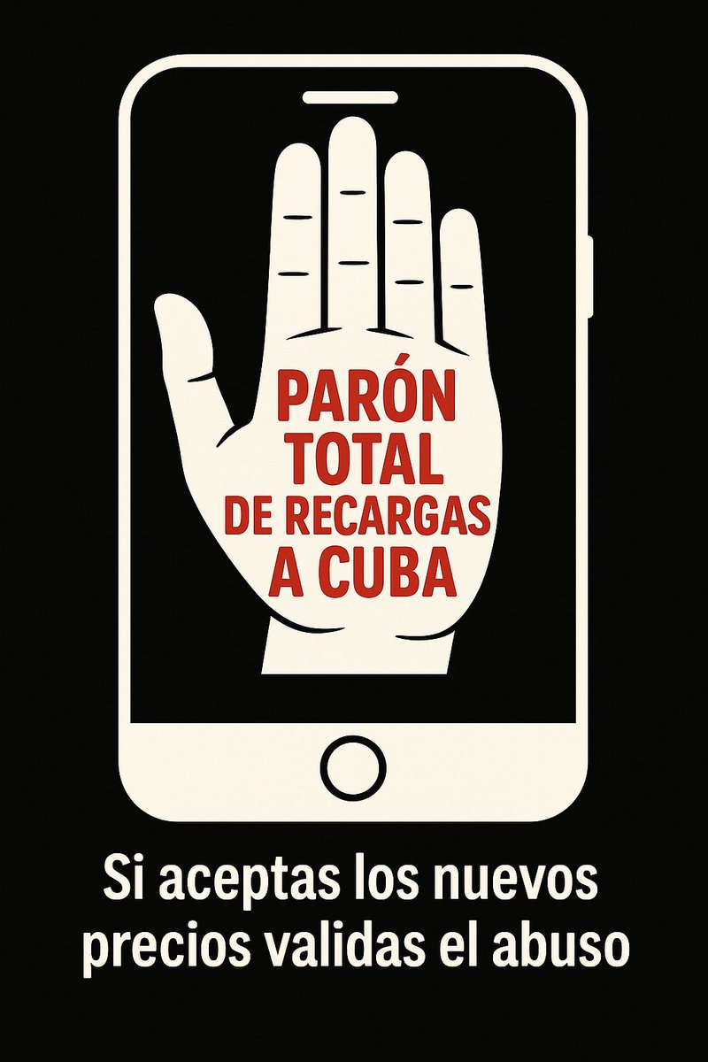 SanMemero's tweet image. Están en jaque y el exilio puede contribuir al mate les recuerdo a todos que en esta cuenta seguimos de Parón.

NO RECARGUES A CUBA.

#EsLaHora