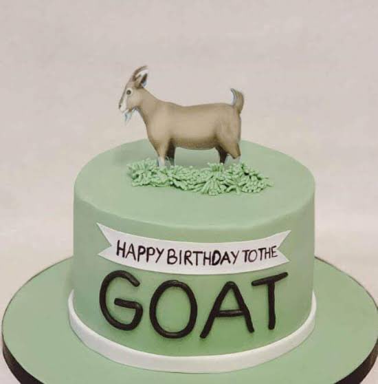 HemanNamo's tweet photo. @ANI Today cut a Goat shaped Cake. #SaveGoats https://t.co/DWHRbkp8We